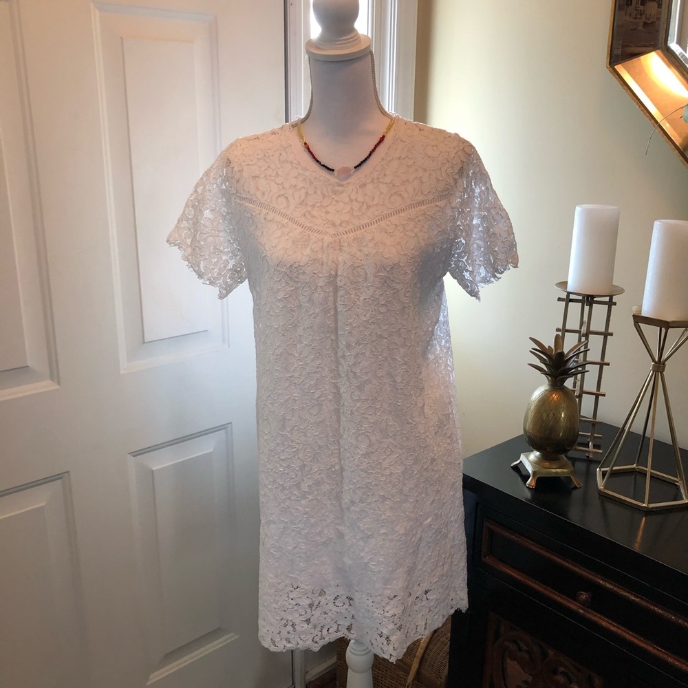 Hazel haze white lace dress